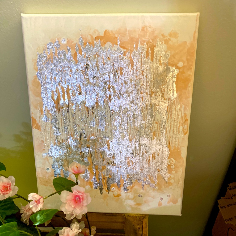 Silver Abstract painting